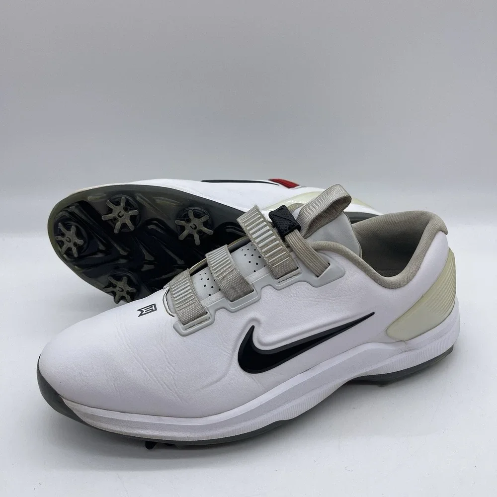 Nike Tiger Woods 71 Fast Fit Men's Size 9.5 Golf Shoes CD6300-100 White Sneakers